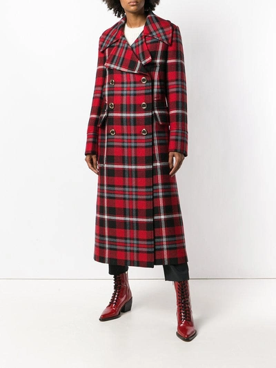 Shop Miu Miu Double-breasted Coat - Red