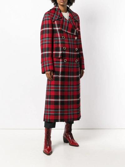 Shop Miu Miu Double-breasted Coat - Red