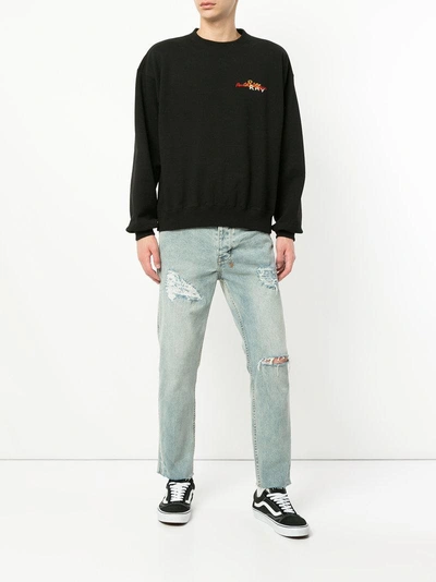 Shop Doublet Back Embroidered Sweatshirt - Black
