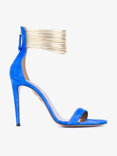 Shop Aquazzura 'spin Me Around' Sandals In Blue