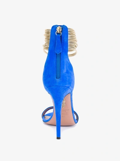Shop Aquazzura 'spin Me Around' Sandals In Blue