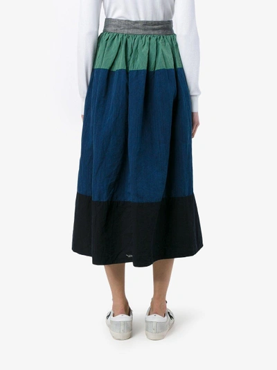 Shop Visvim A-line Panel Skirt In Multicolour