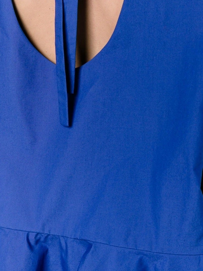 Shop Delpozo Peplum Hem Top In Blue