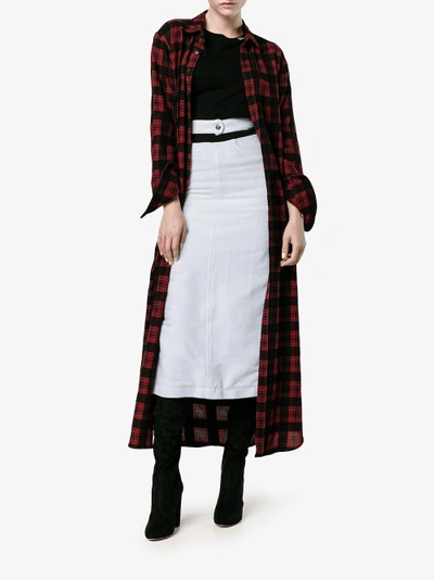 Shop Faustine Steinmetz Cut-out Straight Pencil Skirt In White