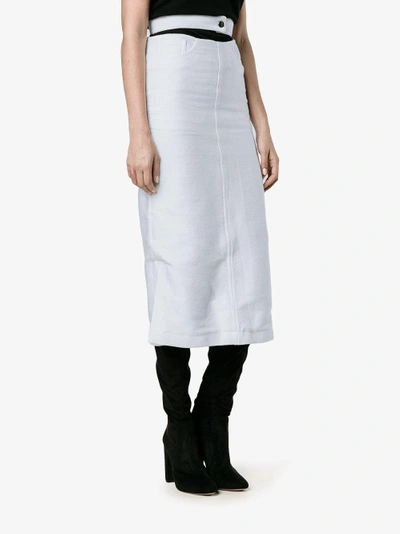 Shop Faustine Steinmetz Cut-out Straight Pencil Skirt In White