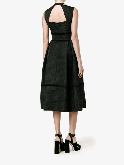 Shop Erdem Crystal Embellished Dress In Black