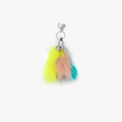 Shop Sophie Hulme 'willow' Feather Keyring In Multicolour
