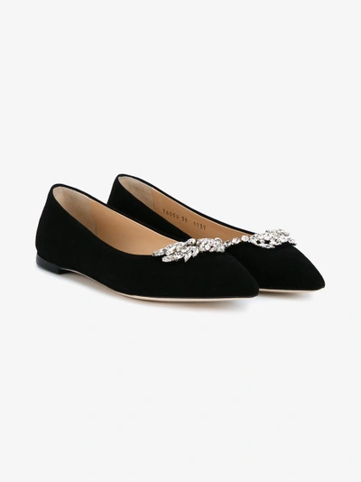 Shop Giuseppe Zanotti Design Lucrezia Pointed Ballerinas In Black