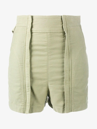 Shop Chloé High-waisted Shorts In Green