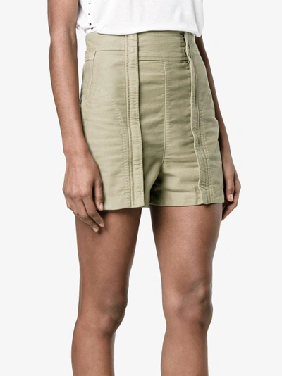 Shop Chloé High-waisted Shorts In Green