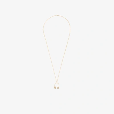 Shop Jw Anderson U-shaped Pendant Necklace In Metallic