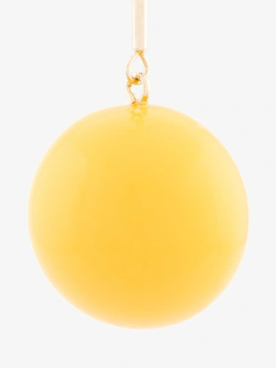 Shop Jw Anderson Sphere Drop Earrings In Yellow&orange