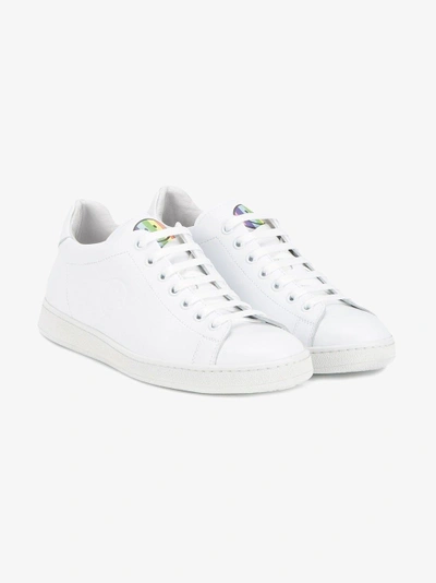 Shop Joshua Sanders 'rainbow Smile' Sneakers In White