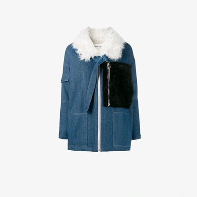 Shop Sandy Liang Citroen Jacket In Blue