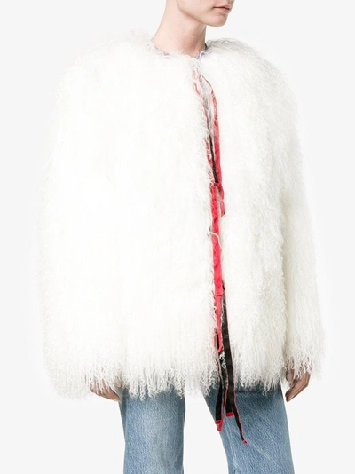 Shop Sandy Liang Lambaux Coat In White