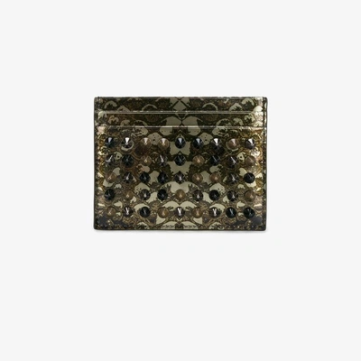 Shop Christian Louboutin Kios Card Holder In Metallic