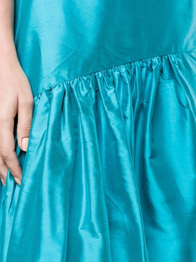 Shop Marques' Almeida Marques'almeida Tiered Asymmetric Skirt In Blue