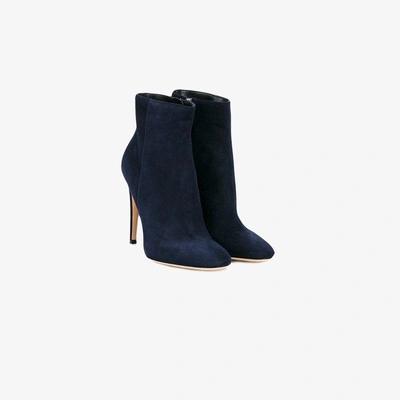 Shop Gianvito Rossi Dana Ankle Boots In Blue