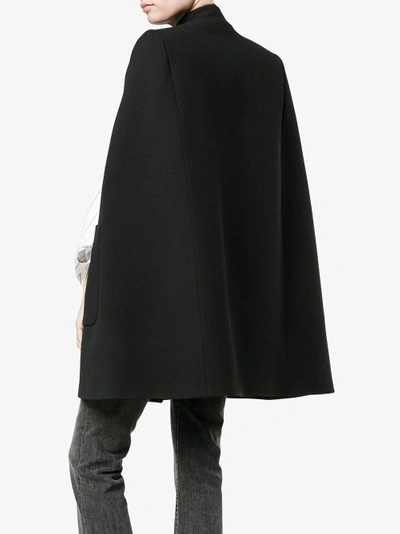 Shop Alexander Mcqueen Buttoned Cape In Black