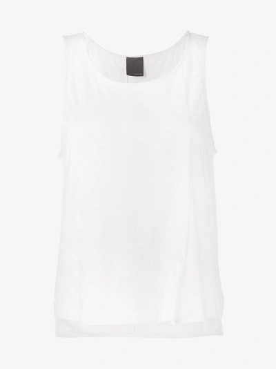 Shop Lot78 Cashmere Side Split Sleeveless Top In White