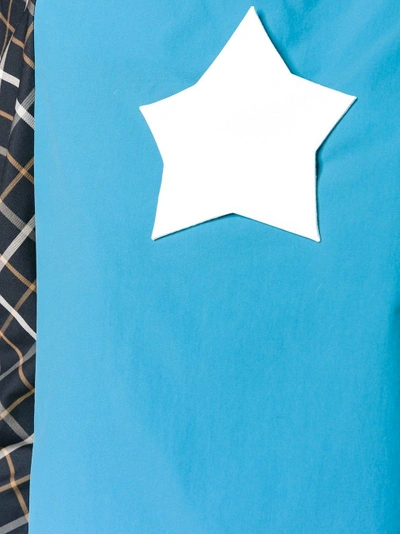 Shop A.w.a.k.e. Mode One Sleeve Star Logo Top In Blue