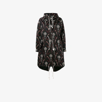 Shop Creatures Of The Wind Printed Nylon Parka In Black