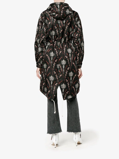 Shop Creatures Of The Wind Printed Nylon Parka In Black