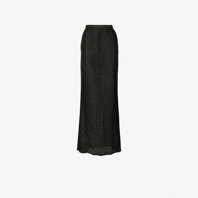 Shop Walk Of Shame Brocade Maxi Skirt In Black