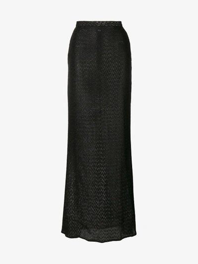 Shop Walk Of Shame Brocade Maxi Skirt In Black