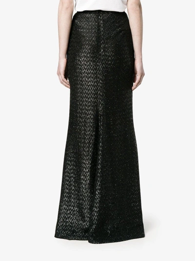 Shop Walk Of Shame Brocade Maxi Skirt In Black