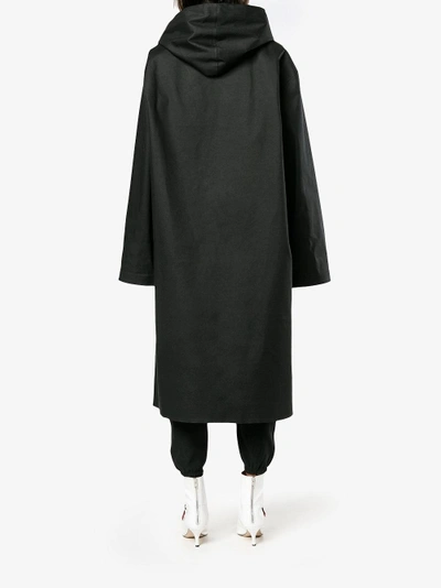 Shop Vetements X Mackintosh Oversized Hooded Raincoat With Logo In Black