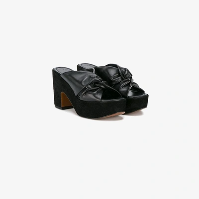 Shop Robert Clergerie Knot Front Mules In Black