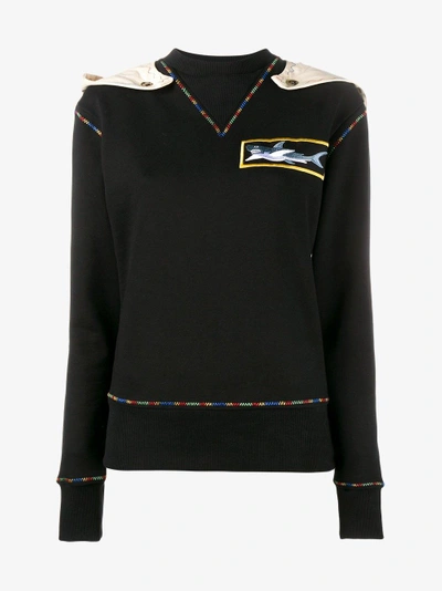 Shop Jw Anderson Shark Applique Sweatshirt In Black