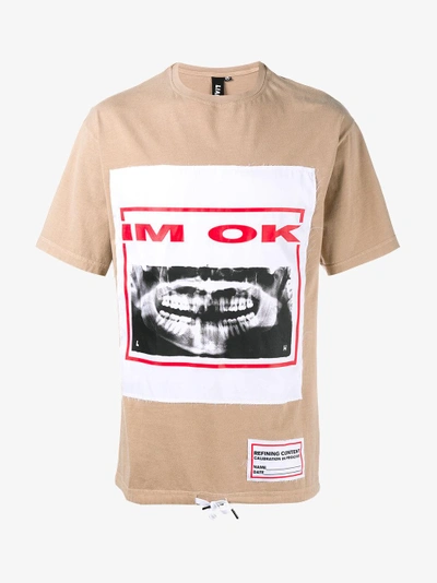 Shop Liam Hodges I'm Ok Printed T-shirt In Nude&neutrals
