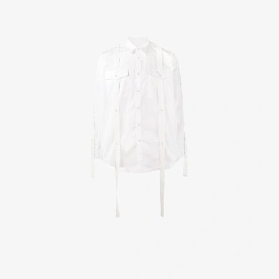 Shop Johnlawrencesullivan John Lawrence Sullivan Strap Long Sleeve Shirt In White