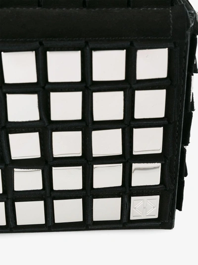 Shop Tomasini Mirror Embellished Rubix Cube Bag In Black