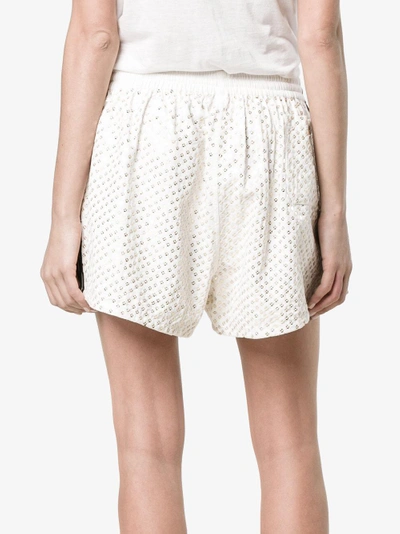 Shop Ashish Sequin Embellished Shorts In Nude/neutrals