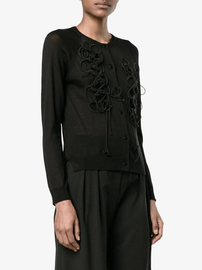 Shop Simone Rocha Cardigan Mit Stickerei In Black