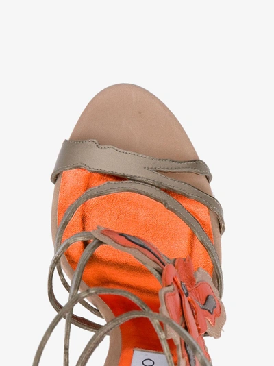 Shop Jimmy Choo Lolita 100 Sandals In Yellow&orange