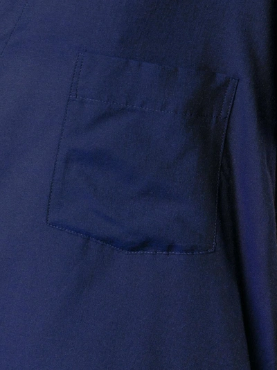 Shop Sulvam V-neck Open Side Shirt In Blue