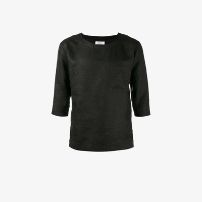 Shop Sulvam Pull Over Shirt In Black