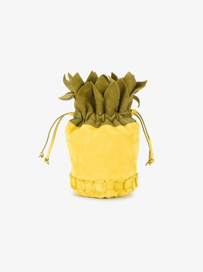 Shop Tomasini 'ananas' Schultertasche In Yellow/orange