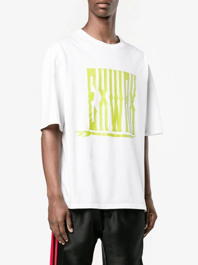 Shop Ex Infinitas Exwax Printed T-shirt In White