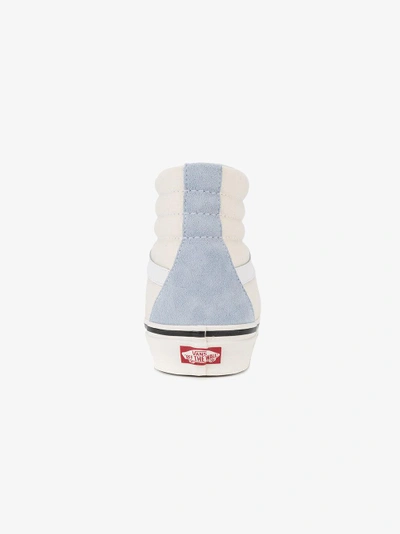 Shop Vans Blue White Sk8 Hi 38 Dx Trainers