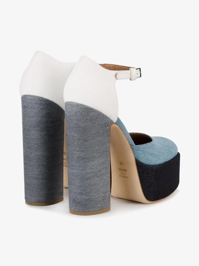 Shop Laurence Dacade Lila Denim Pumps In Blue