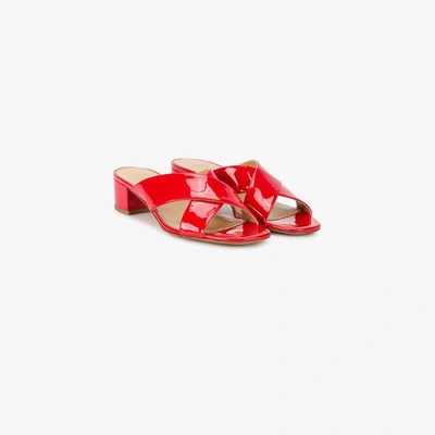 Shop Maryam Nassir Zadeh Crossover Strap Sandals In Red