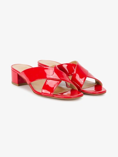Shop Maryam Nassir Zadeh Crossover Strap Sandals In Red