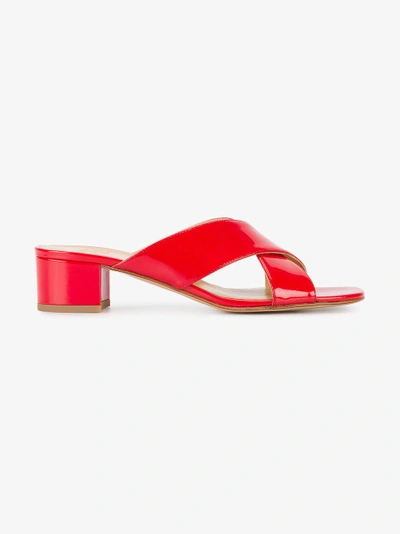 Shop Maryam Nassir Zadeh Crossover Strap Sandals In Red