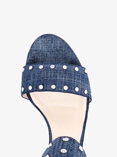 Shop Jimmy Choo Veto 65 Denim Sandals In Blue