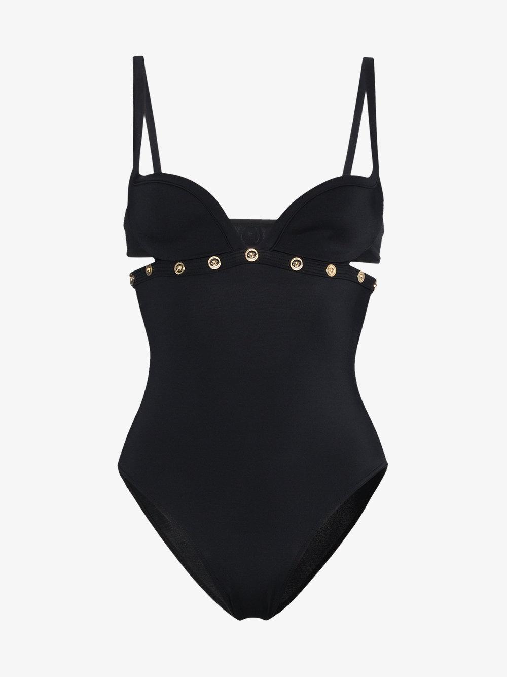 black studded swimsuit